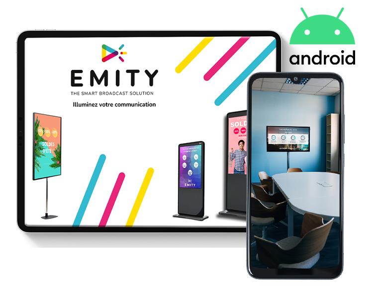 Emity, compatible avec les tablettes et smartphone android