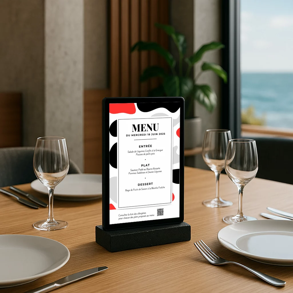 epaper ; menu ; communication ; affichage dynamique epaper ; menu ; communication ; affichage dynamique