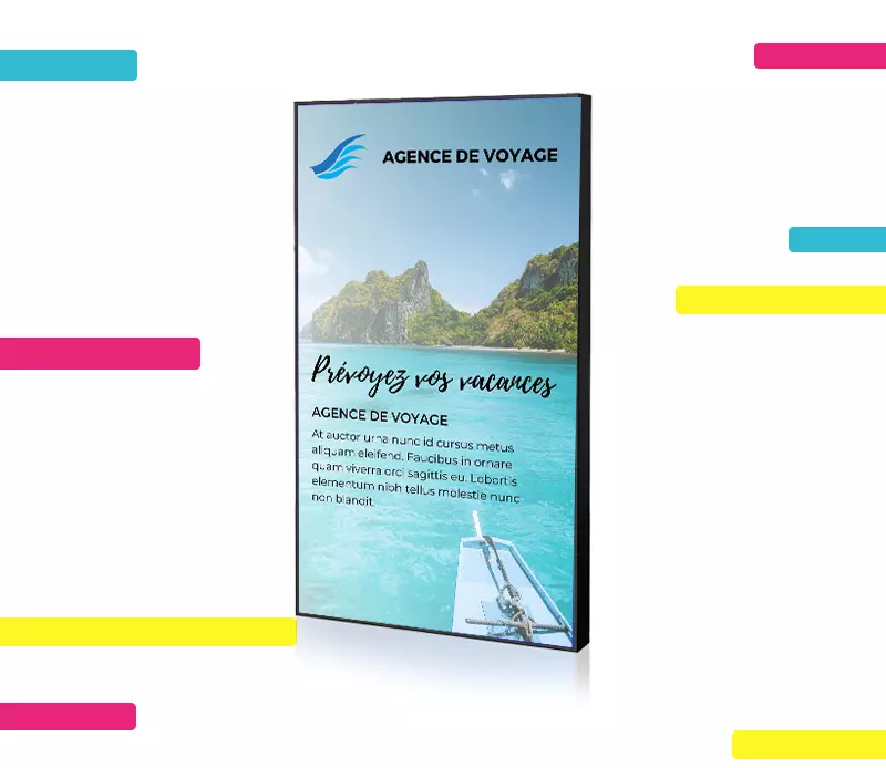 Vitrine 2 LG ; écrans ; communication ; emity