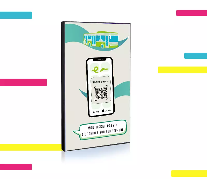 Vitrine LG ; écrans ; communication ; emity