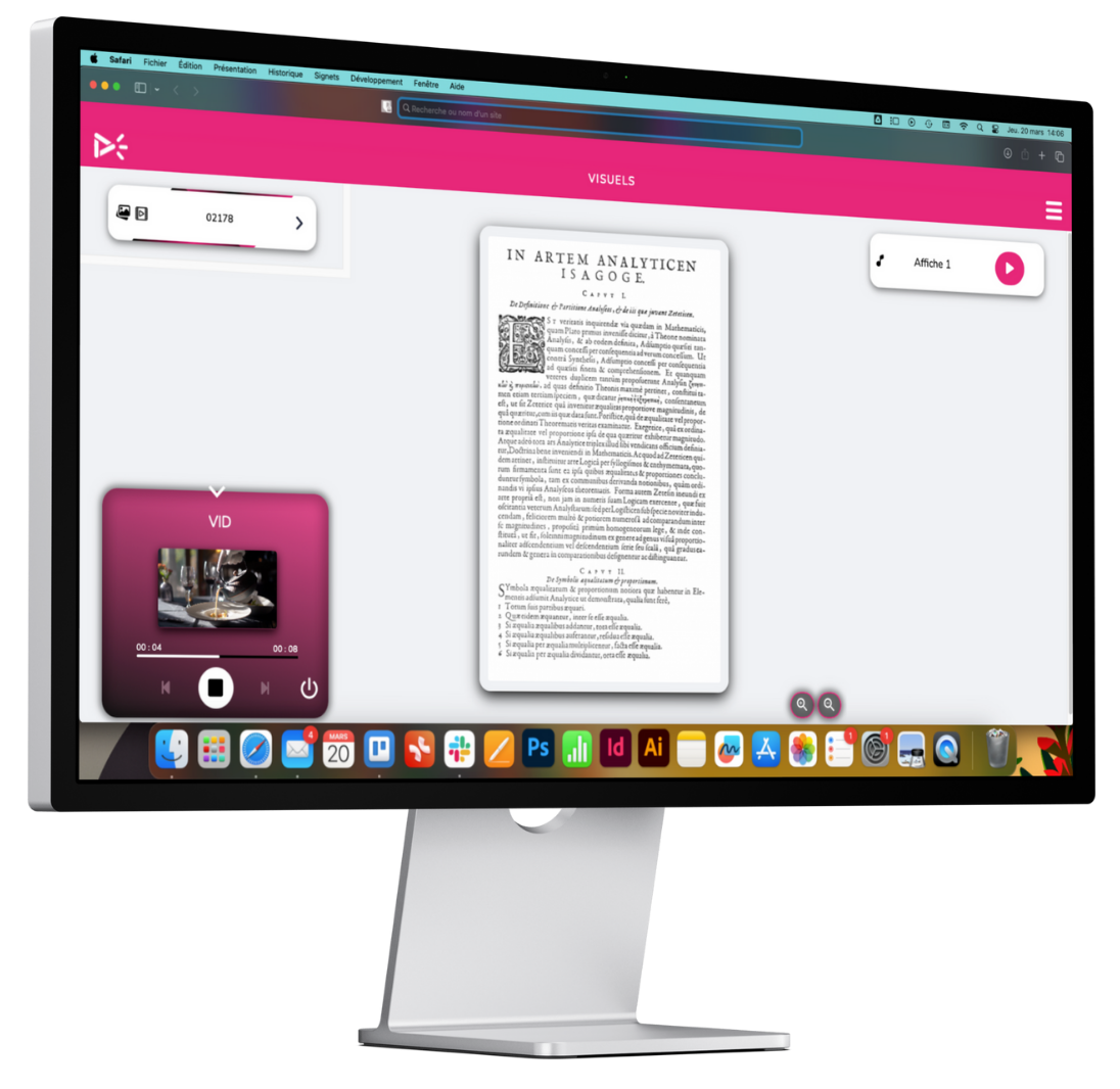 EMITY’s E-SPEECH interface: speech text, music tracks and media all controlled from one screen