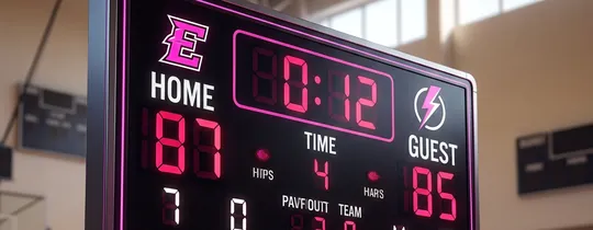 Tableau de score EMITY affichant un match en cours
