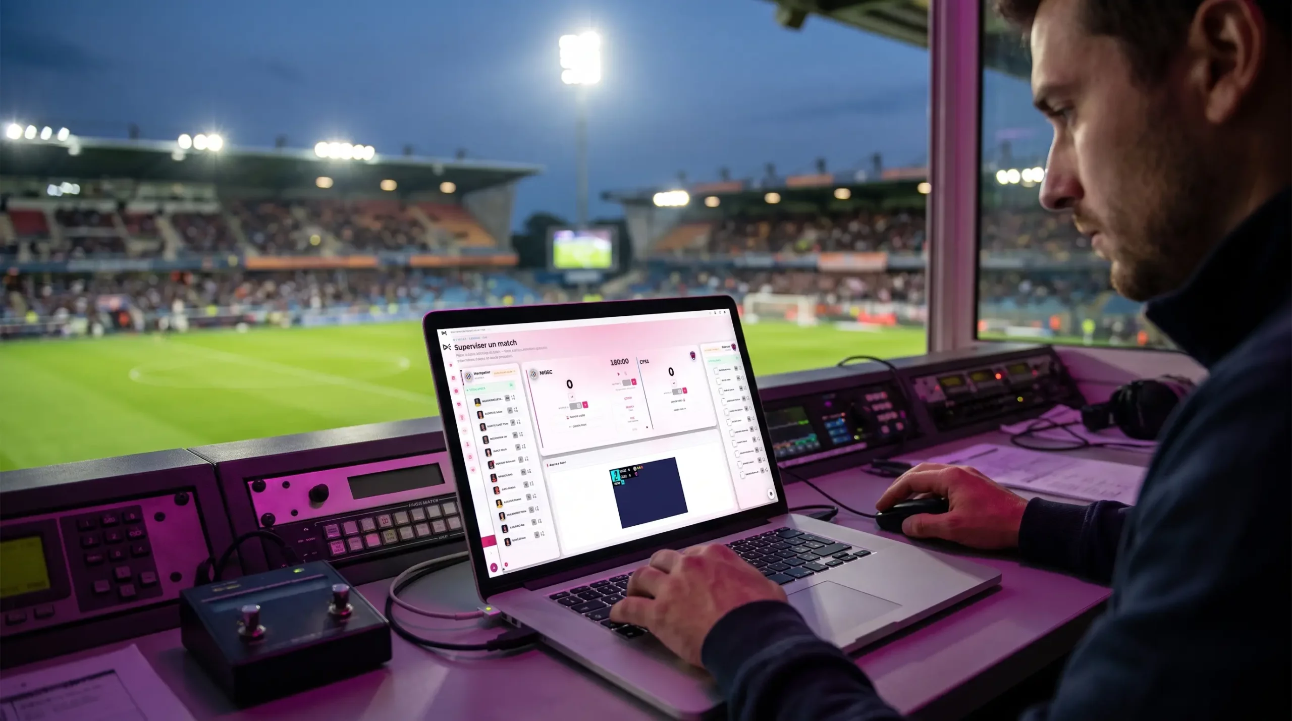 Superviser un match en direct depuis le pilotage SCORING sur un ordinateur portable
