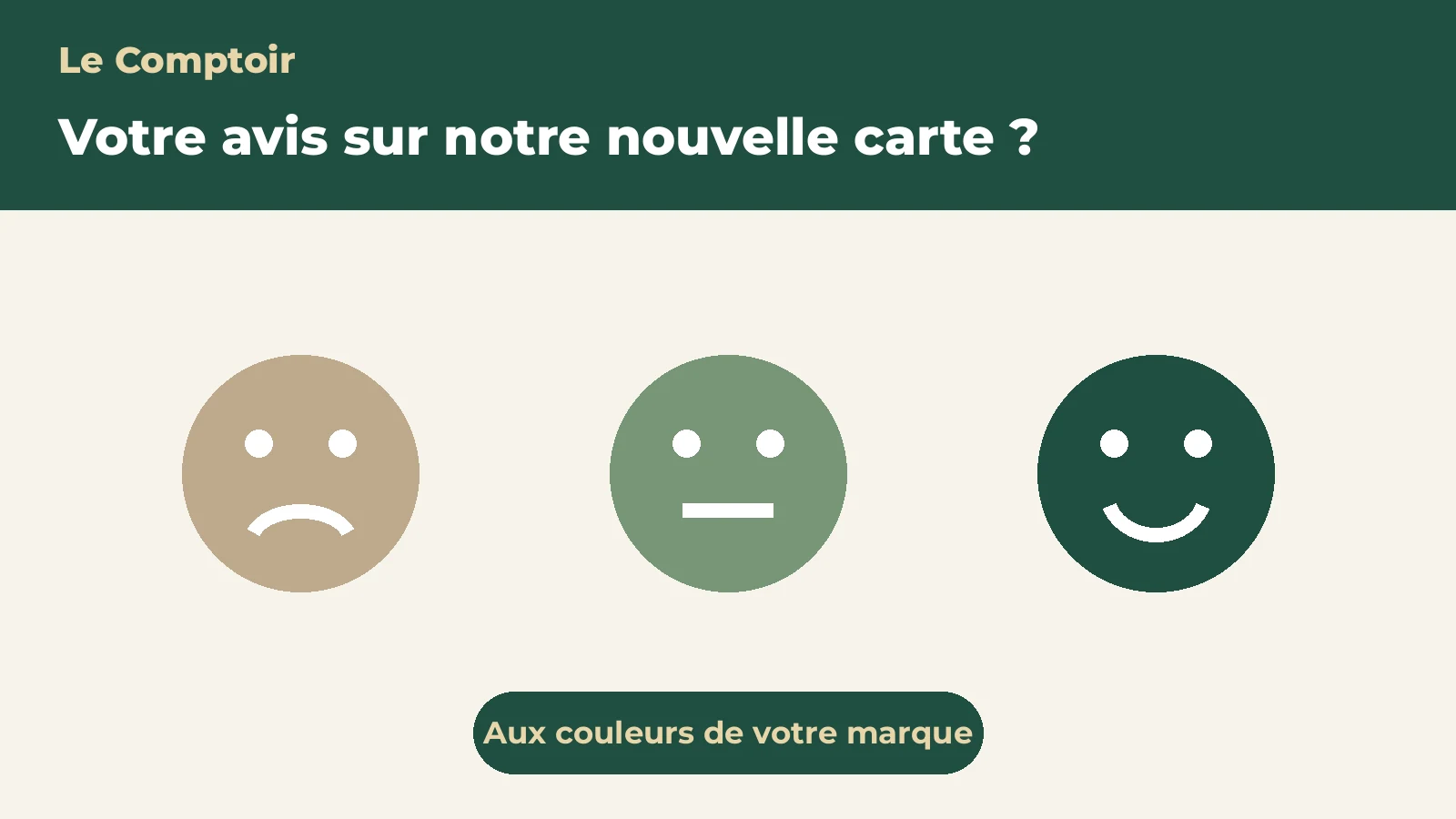 Sondage habillé aux couleurs d'une marque cliente