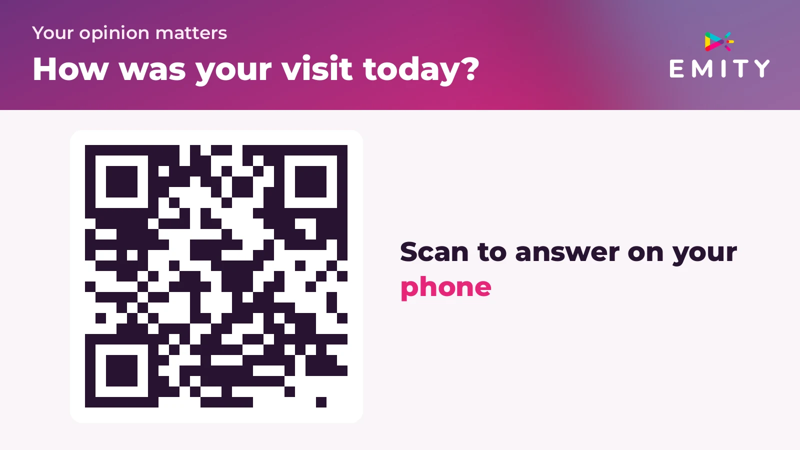 QR code to answer from a smartphone