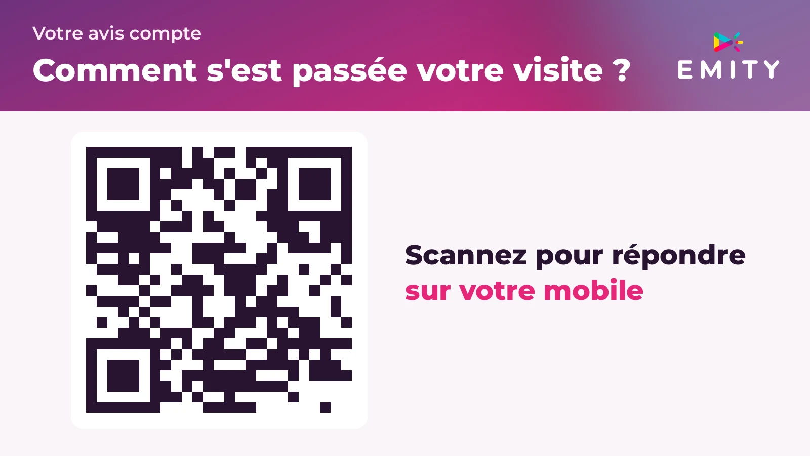 Code QR pour répondre depuis son smartphone